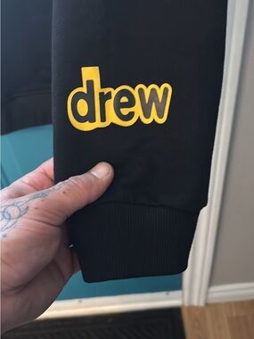 DREW Black Pullover with Yellow Logo